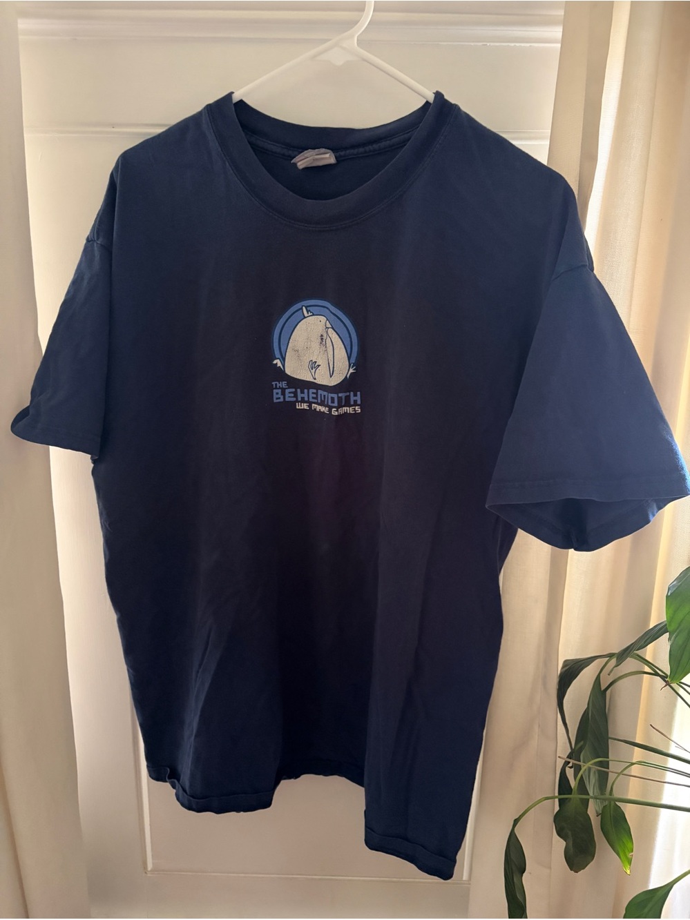 The Behemoth Chicken Mascot We Make Games Blue T-Shirt Size XL